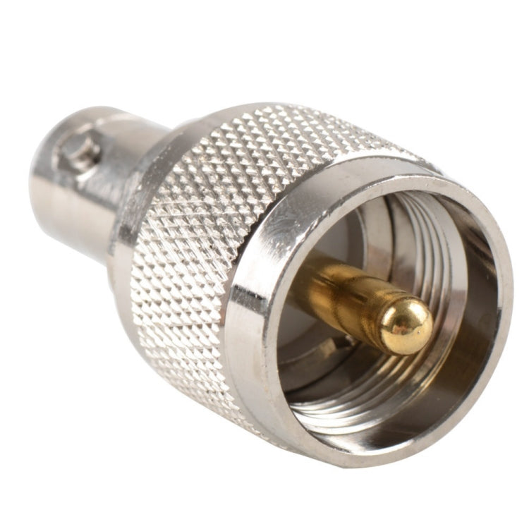 Adaptador de conector de niquelado, enchufe macho UHF UG-273 a conector hembra BNC, UHF Male To BNC Female