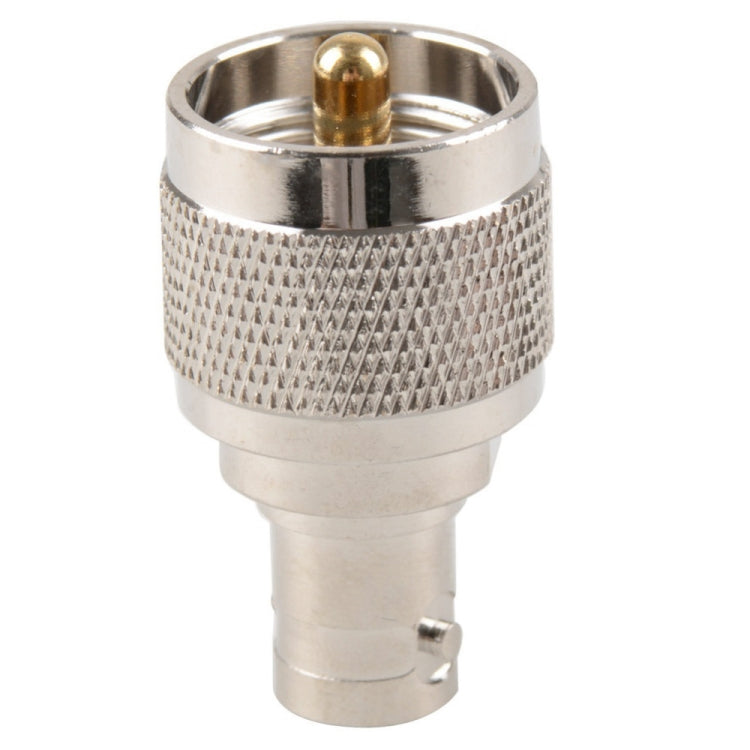 Adaptador de conector de niquelado, enchufe macho UHF UG-273 a conector hembra BNC, UHF Male To BNC Female