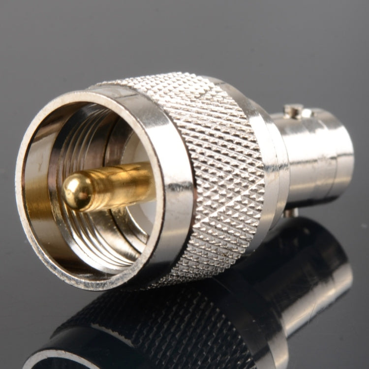 Adaptador de conector de niquelado, enchufe macho UHF UG-273 a conector hembra BNC, UHF Male To BNC Female