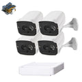 N4B7-Mini/L Kit NVR de cámara IP de 4 canales 720P de 1,0 megapíxeles, compatible con visión nocturna/detección de movimiento, distancia IR: 20 m, N4B7-Mini/L