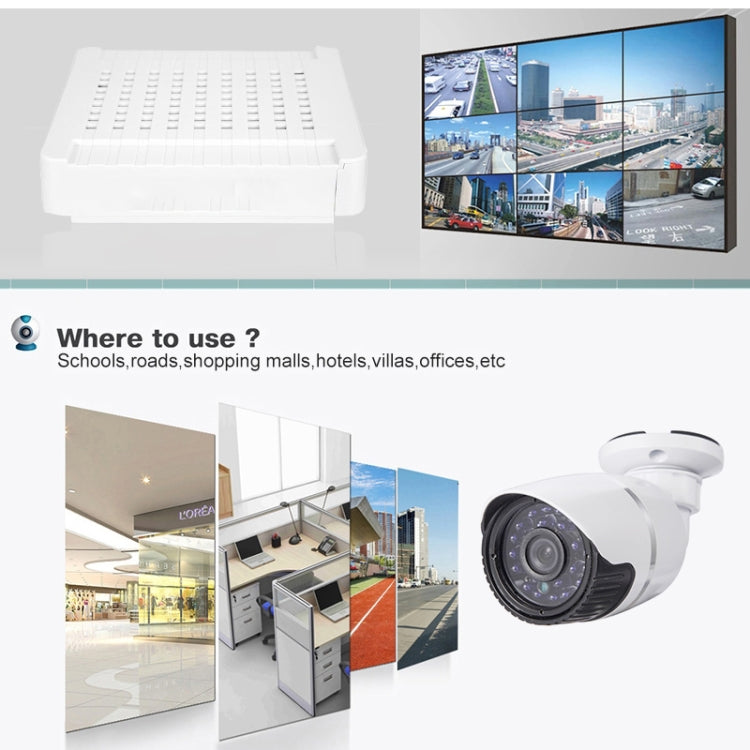 N4B-Mini/L Kit NVR de cámara IP de 4 canales 720P de 1,0 megapíxeles, compatible con visión nocturna/detección de movimiento, distancia IR: 20 m, N4B-Mini/L