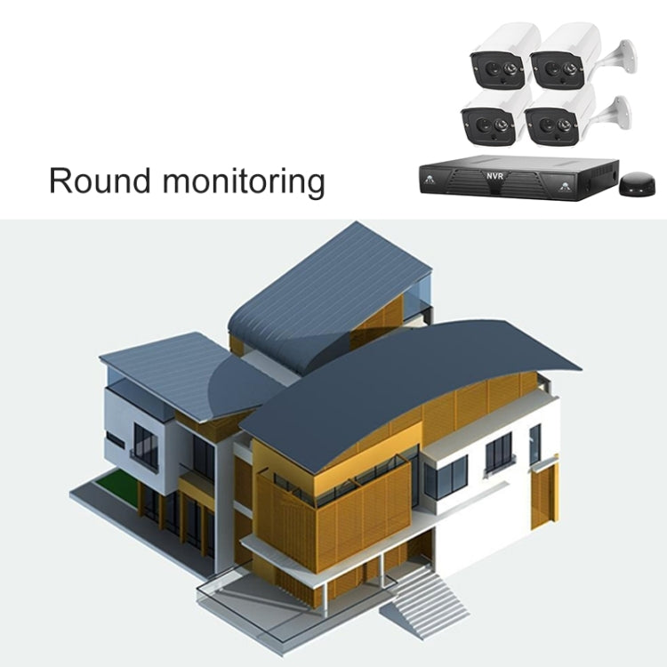 N4B7M 4Ch 960P P2P ONVIF Kit NVR de cámara IP de 1,3 megapíxeles, compatible con visión nocturna/detección de movimiento, distancia IR: 20 m, N4B7M/Kit