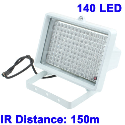 Luz auxiliar de 140 LED para cámara CCD, Distancia IR: 150 m (ZT-140LF), Tamaño: 11x17x12,5 cm