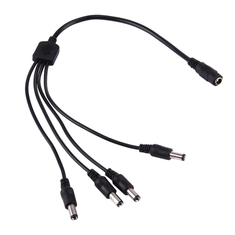 Cable de alimentación CC de 1 conector hembra a 4 macho de 5,5 x 2,1 mm