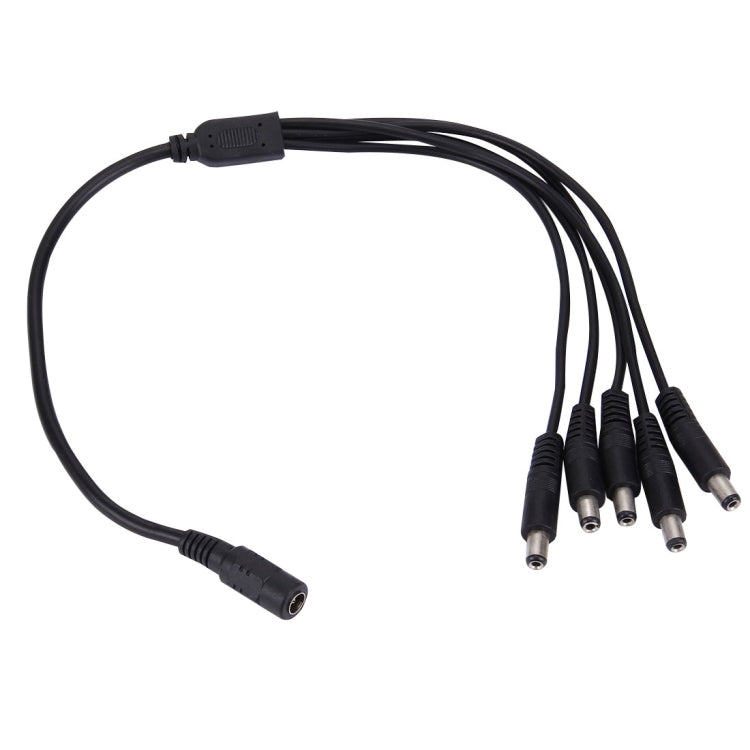 1 conector hembra a 5 macho Cable de alimentación CC de 5,5 x 2,1 mm