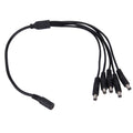 1 conector hembra a 5 macho Cable de alimentación CC de 5,5 x 2,1 mm