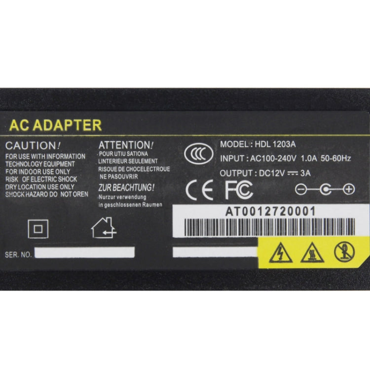 Adaptador de corriente alterna para DVR con enchufe británico de 12 V, 3 A/4 canales, puntas de salida: 5,5 x 2,5 mm, EU Plug 12V 3A, AU Plug 12V 3A, UK Plug 12V 3A, US Plug 12V 3A
