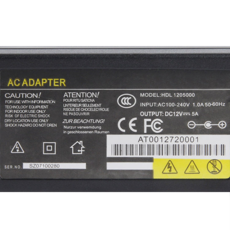 Adaptador de corriente alterna para DVR con enchufe estadounidense de 12 V, 5 A/16 canales, puntas de salida: 5,5 x 2,5 mm, EU Plug 12V 5A, AU Plug 12V 5A, UK Plug 12V 5A, US Plug 12V 5A