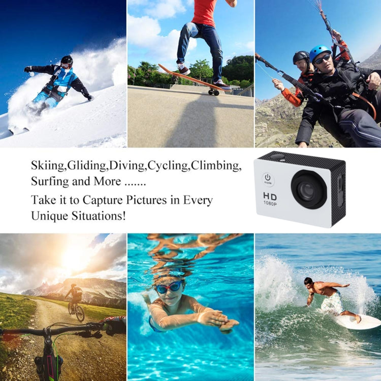 Videocámara deportiva SJ4000 Full HD 1080P LCD de 1,5 pulgadas con estuche impermeable, sensor CMOS de 12,0 megas, resistente al agua hasta 30 m