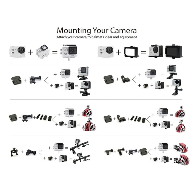 H9 4K Ultra HD1080P 12MP Cámara deportiva WiFi con pantalla LCD de 2 pulgadas, lente gran angular de 170 grados, resistente al agua hasta 30 m, H9 4K (Yellow), H9 4K (White), H9 4K (Silver), H9 4K (Blue), H9 4K (Gold), H9 4K (Pink), H9 4K (Black)
