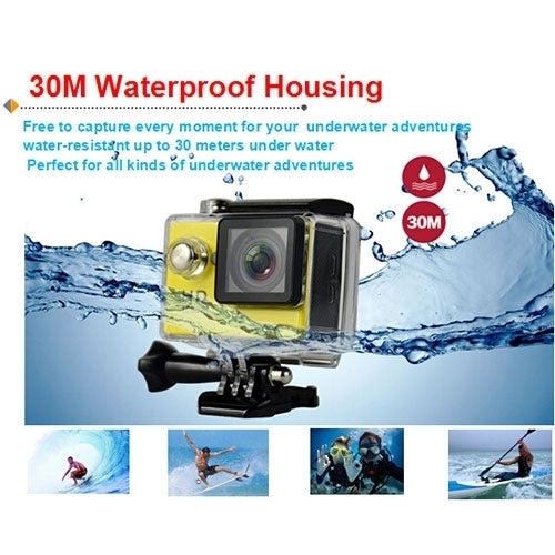 H9 4K Ultra HD1080P 12MP Cámara deportiva WiFi con pantalla LCD de 2 pulgadas, lente gran angular de 170 grados, resistente al agua hasta 30 m, H9 4K (Yellow), H9 4K (White), H9 4K (Silver), H9 4K (Blue), H9 4K (Gold), H9 4K (Pink), H9 4K (Black)