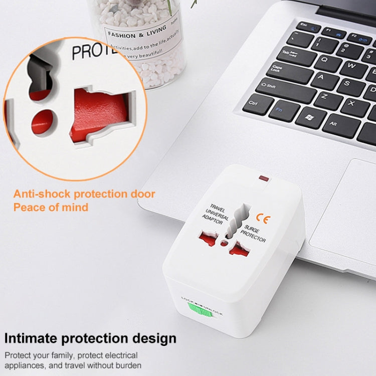 Adaptador de viaje universal mundial todo en 1 (UE + AU + Reino Unido + EE. UU.), Travel Adaptor