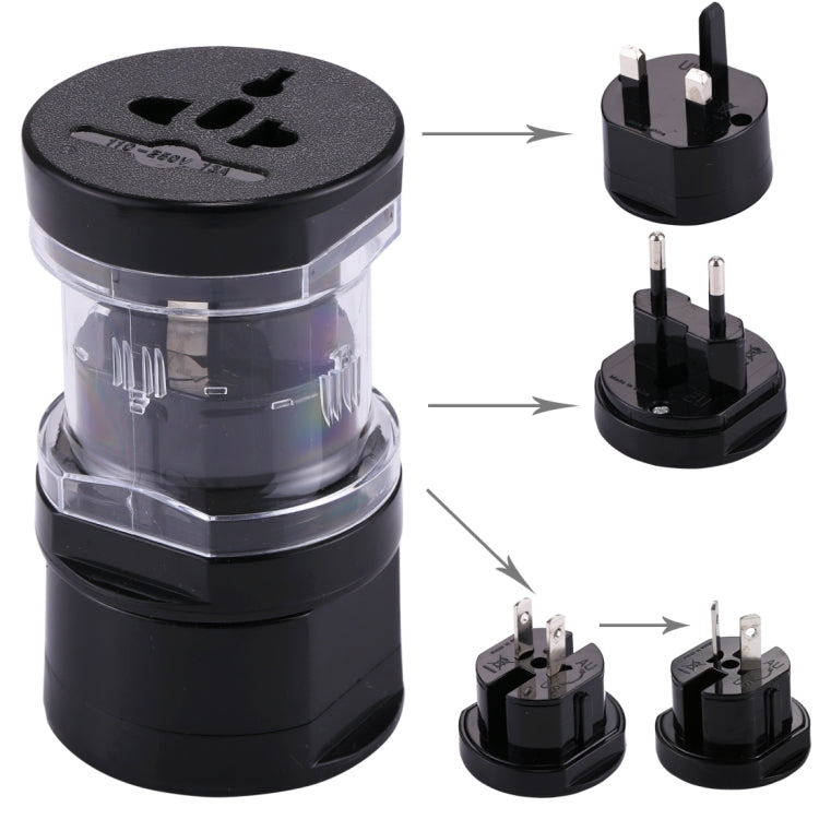 Adaptador universal de viaje con enchufe todo en 1 UE + AU + Reino Unido + EE. UU.