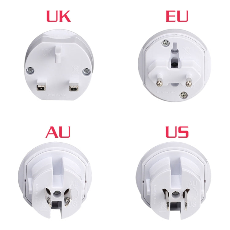 Adaptador universal de viaje con enchufe todo en 1 UE + AU + Reino Unido + EE. UU.