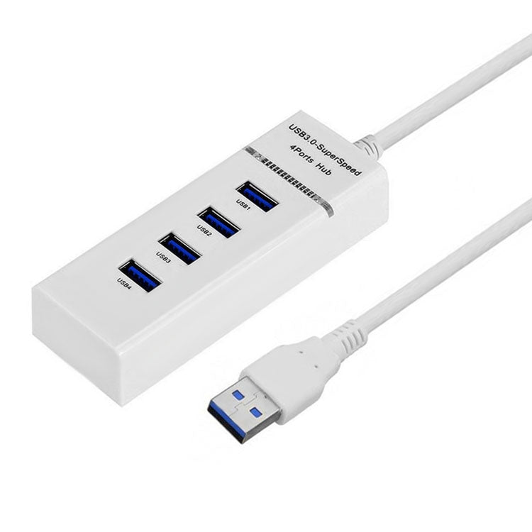 Divisor de concentrador USB 3.0 de 4 puertos con LED, súper velocidad 5 Gbps, BYL-P104, USB 3.0 (White), USB 3.0 (Black)