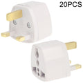Adaptador de enchufe de 20 piezas, adaptador de corriente de viaje con enchufe para Reino Unido, UK Plug(20 PCS)