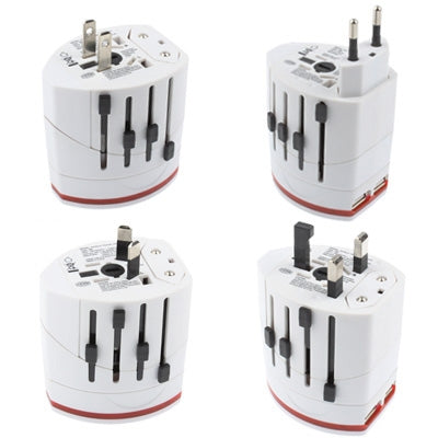 Adaptador de enchufe, adaptador para viajes mundiales 2 y cargador USB