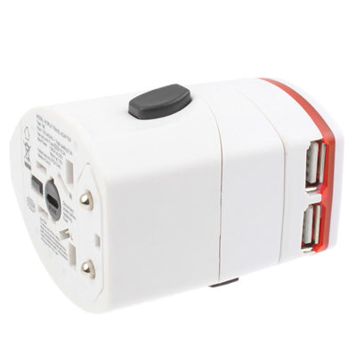 Adaptador de enchufe, adaptador para viajes mundiales 2 y cargador USB