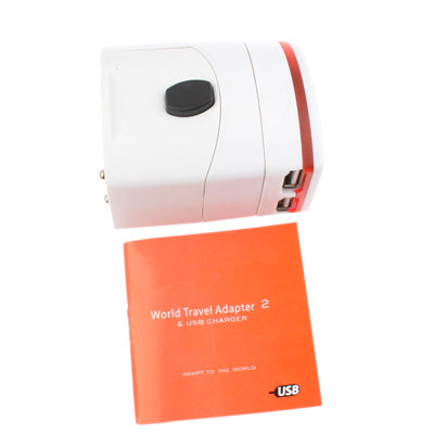 Adaptador de enchufe, adaptador para viajes mundiales 2 y cargador USB