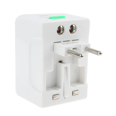 Enchufe adaptador de corriente alterna universal para viajes de EE. UU./UE/AU/Reino Unido con toma de cargador USB, With USB Port