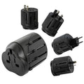 Adaptador universal de viaje con enchufe todo en 1 UE + AU + Reino Unido + EE. UU., Tamaño: 60 x 58 x 56 mm