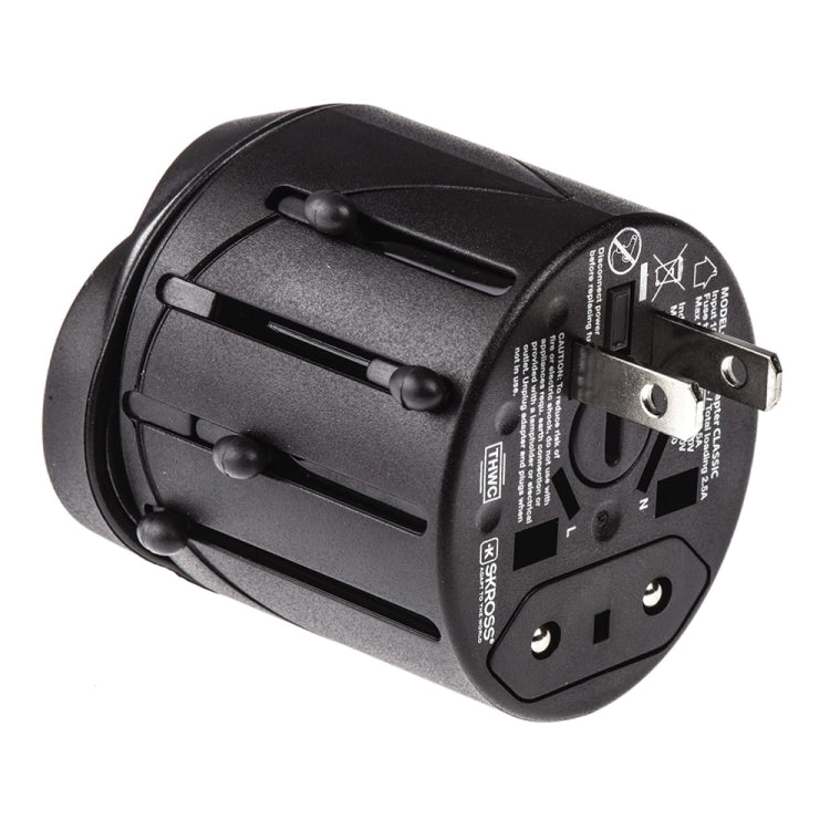 Adaptador universal de viaje con enchufe todo en 1 UE + AU + Reino Unido + EE. UU., Tamaño: 60 x 58 x 56 mm