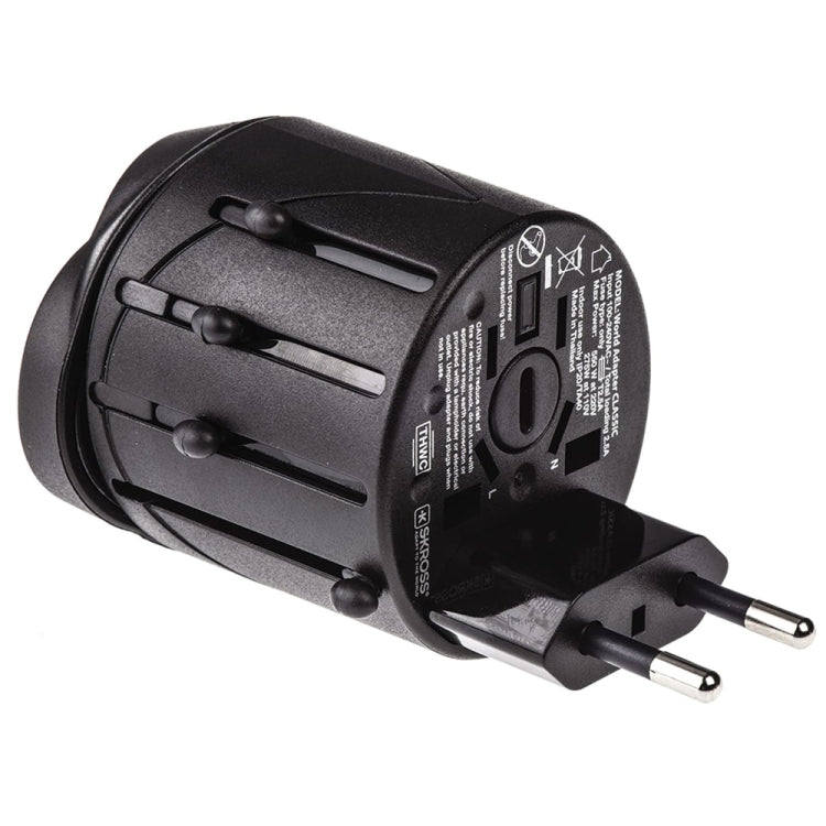 Adaptador universal de viaje con enchufe todo en 1 UE + AU + Reino Unido + EE. UU., Tamaño: 60 x 58 x 56 mm