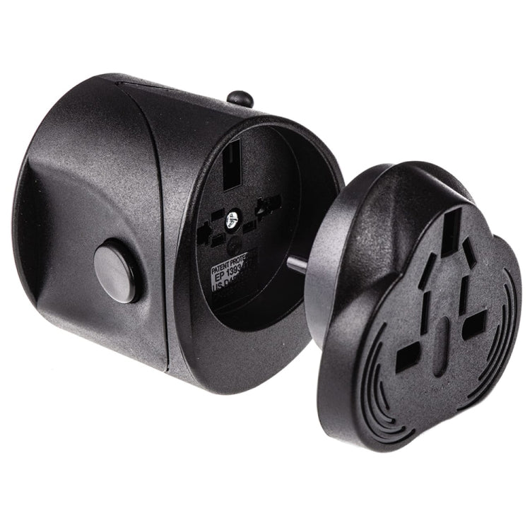 Adaptador universal de viaje con enchufe todo en 1 UE + AU + Reino Unido + EE. UU., Tamaño: 60 x 58 x 56 mm