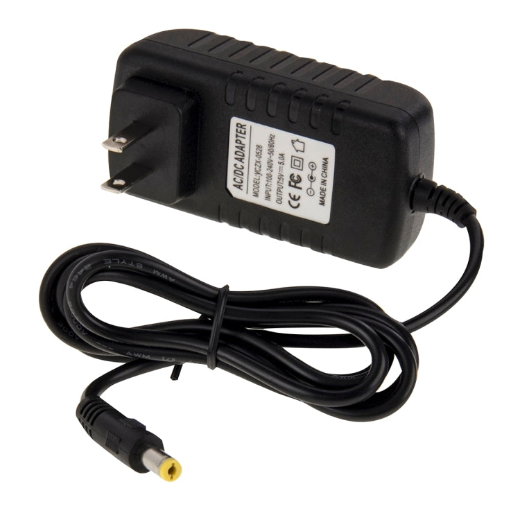Adaptador de corriente CA 100-240 V a CC 5 V 5 A, puntas: 5,5 x 2,1 mm, longitud del cable: aproximadamente 1,2 m