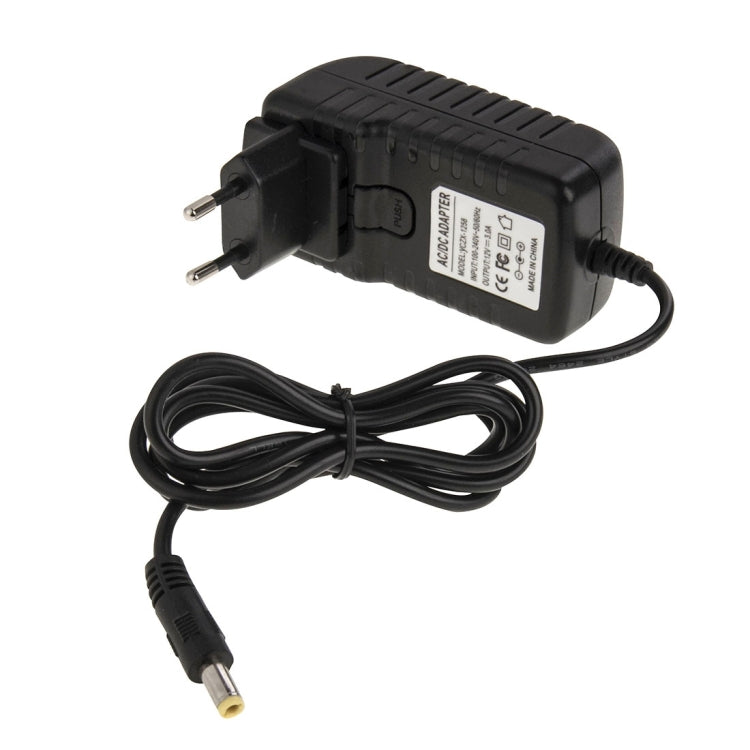 Enchufe europeo 4 en 1 + enchufe estadounidense + enchufe británico + enchufe australiano Adaptador de corriente CA 100-240 V a CC 12 V 3 A, puntas: 5,5 x 2,1 mm, longitud del cable: aproximadamente 1,2 m, EU+US+UK+AU Plug