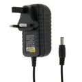 Adaptador de corriente CA 100-240 V a CC 12 V 1 A, puntas: 5,5 x 2,1 mm, longitud del cable: aproximadamente 90 cm, DC 12V 1A, UK Plug