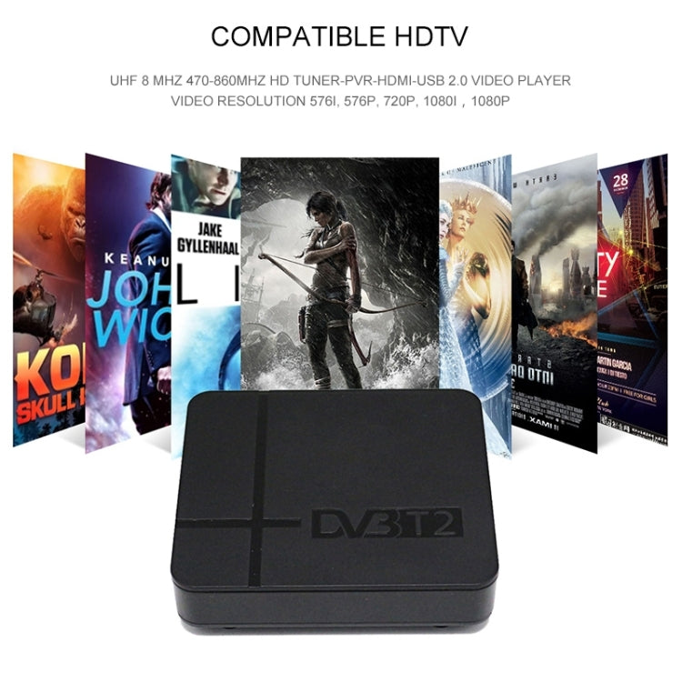 Mini set-top box terrestre del receptor HD DVB-T2, ayuda USB/HDMI/MPEG4/H.264