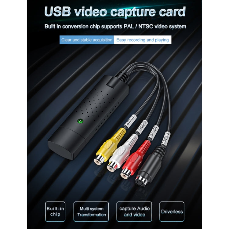DVD Maker USB 2.0 Captura y edición de vídeo (Easy CAP), compatible con formato de compresión MPEG-1/MPEG-2, chip: MA2106, DC60, MA2106 Chip, EM2860 Chip
