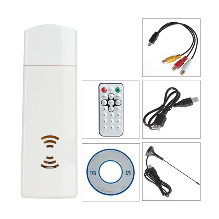 Stick de TV analógica USB, vea TV analógica en su PC, con AV IN, adecuado para todo el mundo, TV Stick
