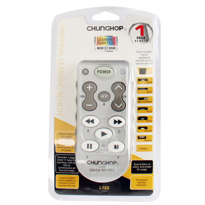 Control remoto de aprendizaje universal ChunGhop L102, L102