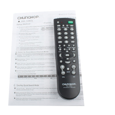 Control remoto universal para TV Chunghop (RM-139ES), RM-139ES