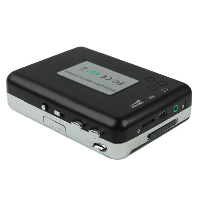 Cinta a PC Super USB Cassette a MP3 Convertidor Captura Audio Reproductor de música, Tape to MP3 Black