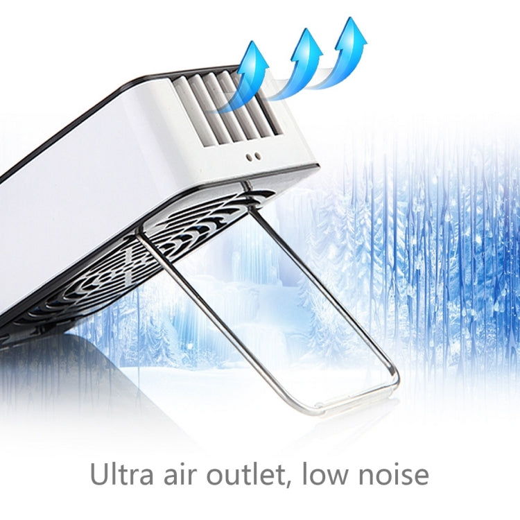 Ventilador de aire acondicionado USB de mano con soporte