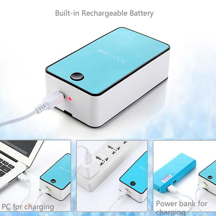 Ventilador de aire acondicionado USB de mano con soporte