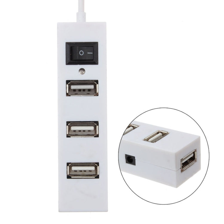 Adaptador divisor USB HUB 2.0 USB de 4 puertos con interruptor, 4 Ports with Switch (White), 4 Ports with Switch (Black)