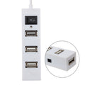 Adaptador divisor USB HUB 2.0 USB de 4 puertos con interruptor, 4 Ports with Switch (White), 4 Ports with Switch (Black)