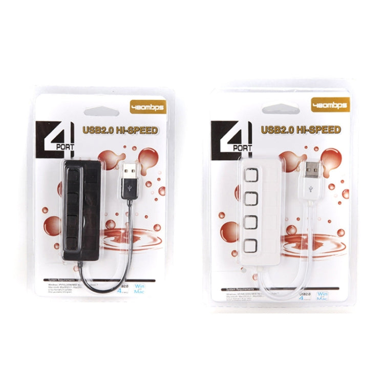 HUB USB 2.0 de 4 puertos con 4 interruptores, 4 Ports with 4 Switch (Black), 4 Ports with 4 Switch (White)