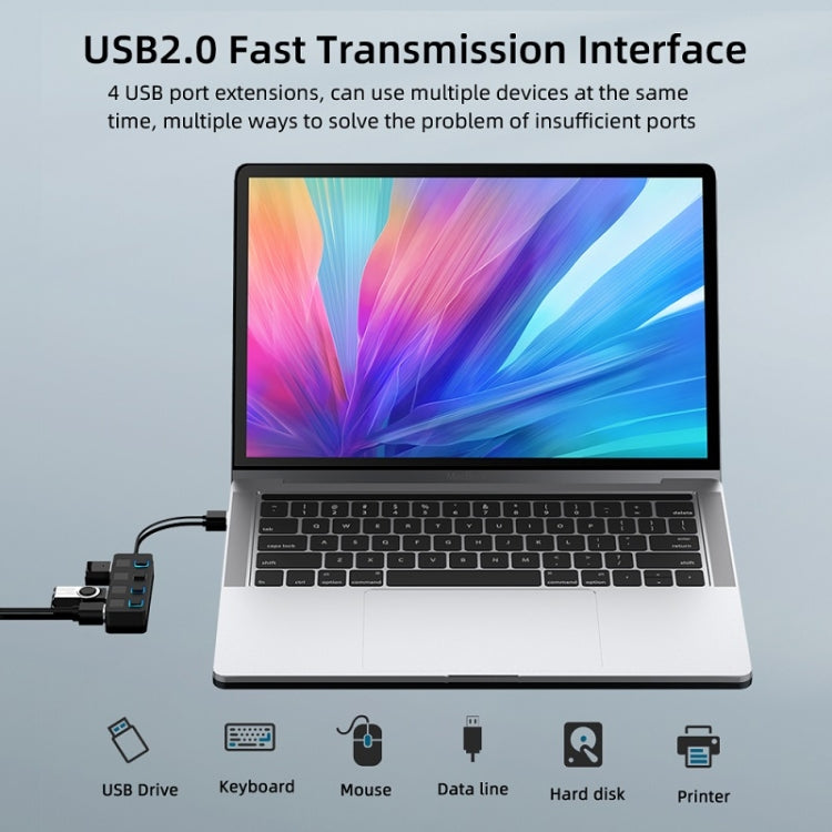 HUB USB 2.0 de 4 puertos con 4 interruptores, 4 Ports with 4 Switch (Black), 4 Ports with 4 Switch (White)