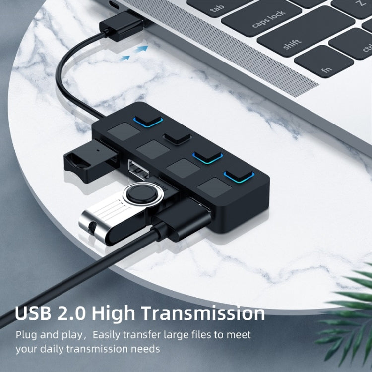 HUB USB 2.0 de 4 puertos con 4 interruptores, 4 Ports with 4 Switch (Black), 4 Ports with 4 Switch (White)