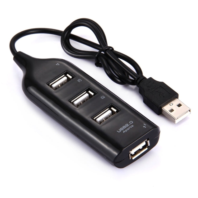 HUB USB 2.0 de 4 puertos, longitud del cable: 30 cm, 4 Ports (Black), 4 Ports (White)