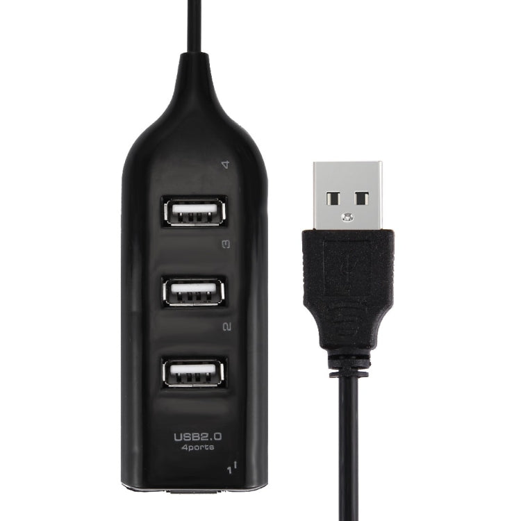 HUB USB 2.0 de 4 puertos, longitud del cable: 30 cm, 4 Ports (Black), 4 Ports (White)