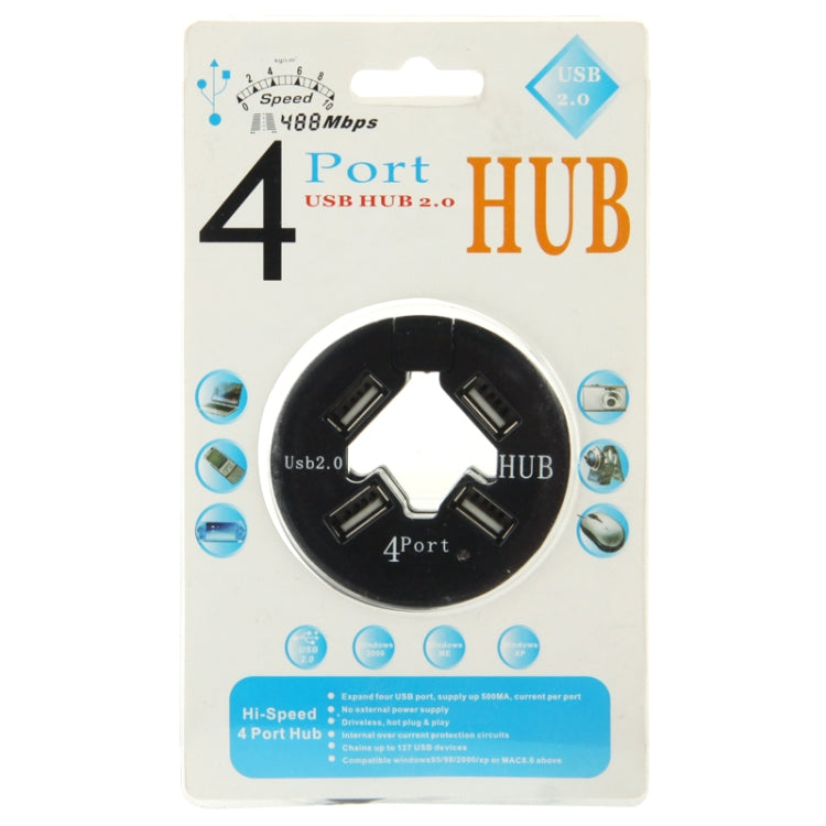 Adaptador divisor USB HUB 2.0 USB de 4 puertos con vaso antipolvo, with Anti Dust Cup