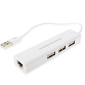 Red USB de 1 puerto con concentrador USB de 3 puertos a tarjeta adaptadora Lan Ethernet RJ45 hembra, USB 2.0