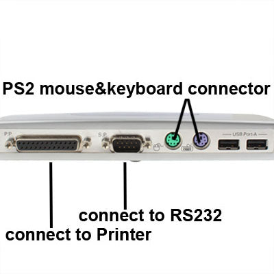 Estación de Acoplamiento USB 2.0 de Alta Velocidad con 8 Puertos (2xUSB 2.0 + Mouse PS2 + Teclado PS2 + RS232 + DB25 + LAN + Upstream),Negro, Docking Station (Silver), Docking Station (Black)