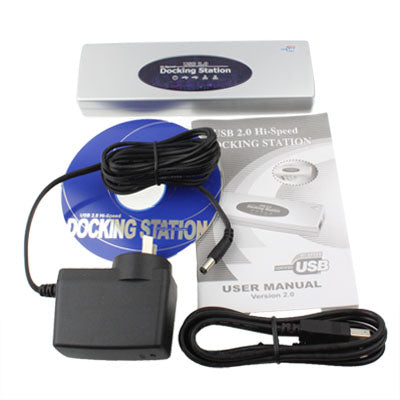 Estación de Acoplamiento USB 2.0 de Alta Velocidad con 8 Puertos (2xUSB 2.0 + Mouse PS2 + Teclado PS2 + RS232 + DB25 + LAN + Upstream),Negro, Docking Station (Silver), Docking Station (Black)